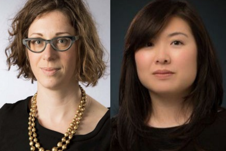 Portrait photos of two women, Dr. Sarah Colman and Dr. Karen Wang.